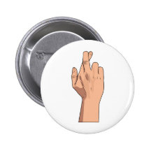 Fingers Crossed ~ Hand Signs & Gestures Pins