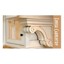 Finish Carpentry, Millwork, Construction Business Business Card Template