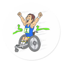Finish Line Round Sticker