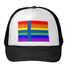 finland country gay proud rainbow flag homosexual mesh hats