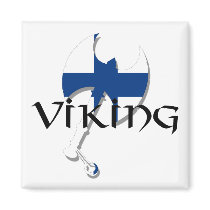 Finland flag Finnish Suomi Viking Axe Fridge Magnet