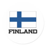 Finland Flag Round Sticker