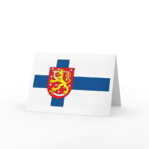 Finland Flag w COA Greeting Card