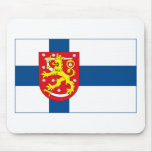 Finland Flag w COA (light) Mousepad