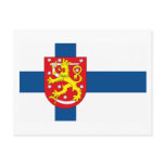 Finland Flag w COA Postcard
