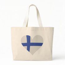 Finland heart icon tote bag