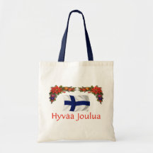 Finland Hyvaa Joulua (Merry Christmas) Bags