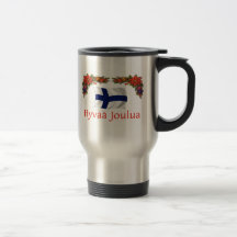 Finland Hyvaa Joulua (Merry Christmas) Coffee Mugs