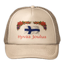 Finland Hyvaa Joulua (Merry Christmas) Trucker Hats