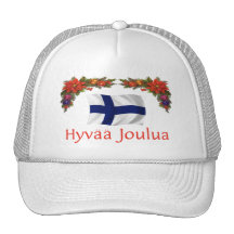 Finland Hyvaa Joulua (Merry Christmas) Hat