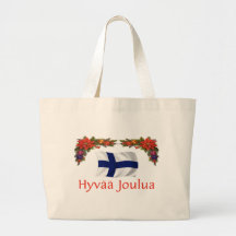 Finland Hyvaa Joulua (Merry Christmas) Tote Bag