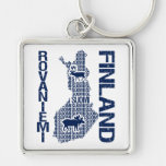FINLAND MAP key chain - Rovaniemi