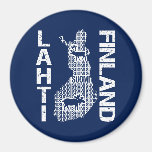 FINLAND MAP magnet - Lahti