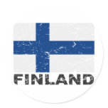 Finland Vintage Flag Stickers