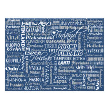 Finland's Towns custom invitations