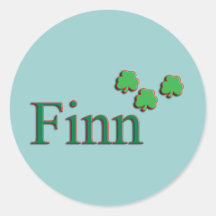 Finn Irish Round Stickers