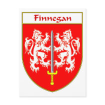 Finnegan Coat of Arms/Family Crest Postcard