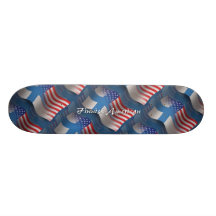 Finnish-American Waving Flag Skateboard