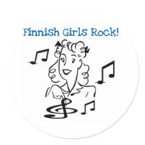 Finnish Girls Rock Sticker