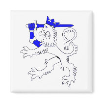 Finnish lion of Finland flag Emblem Fridge Magnets