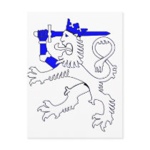 Finnish lion of Finland flag Emblem Postcard