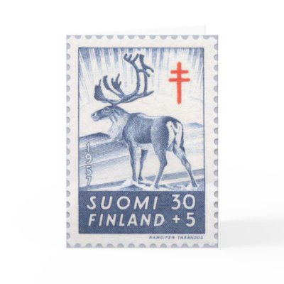 Finnish Reindeer Christmas Card by nordia