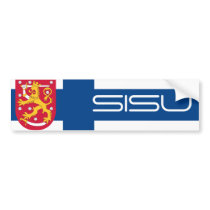 Finnish Sisu/Coat of Arms Bumper Sticker