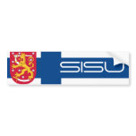 Finnish Sisu/Coat of Arms Bumper Sticker bumper stickers