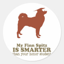 Finnish Spitz Round Sticker