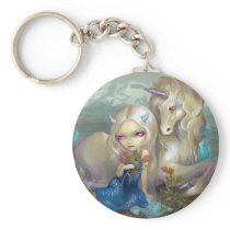 "Fiona and the Unicorn" Keychain