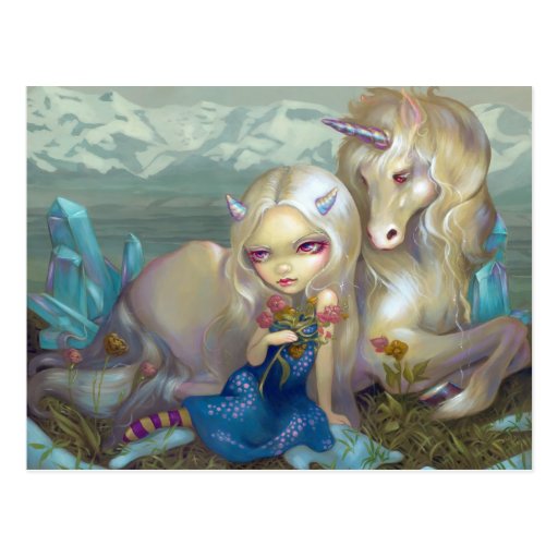 "Fiona and the Unicorn" Postcard