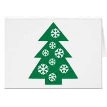 Fir tree - snow greeting card