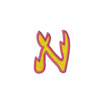 Fire #1 Letter N Embroidered Polo Shirt