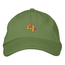 Fire #1 Number 4 Embroidered Baseball Cap