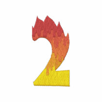 Fire #2 Number 2 Embroidered Shirt
