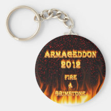 Fire and brimstone fire and red marble. key chain