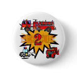 Fire and Rescue 2nd Birthday Tshirts and Gifts Buttons