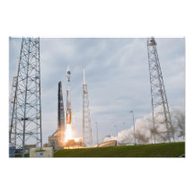 Fire and smoke signal the liftoff photo print