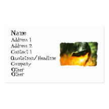Fire-Breathing Dinosaur or Dragon by Michael Maher Business Cards