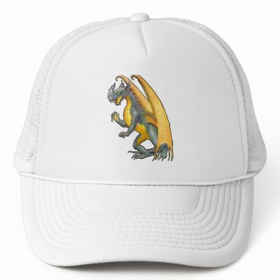 Fire Breathing Dragon Cap Mesh Hats by geo_barr