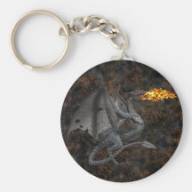 Fire-Breathing Dragon Keychain