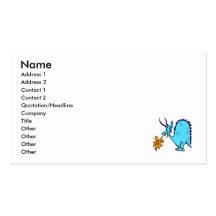 Fire Breathing Dragon Teal.png Business Card