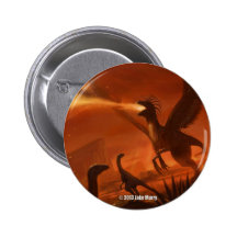 Fire-Breathing Prehistoric Dinosaur by Jake Murray Pin