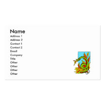 Fire breathing serpent business card templates