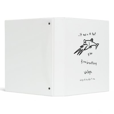 Fire-Breathing Walleyes 3 Ring Binder by dirtywhiteshirt