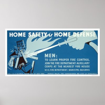 Fire Control Safety NYC 1942 WPA Poster by lc_wpa