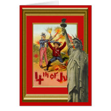 Fire crackers on the 4th of July Card