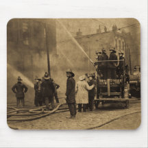 Fire Crew in Action - Vintage Mouse Pads