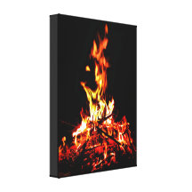 Fire Dancer Wrapped Canvas Print