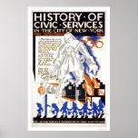 Fire Department Bucket NYC 1936 WPA Print